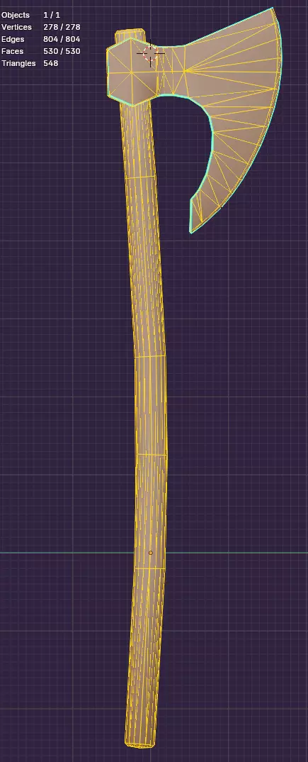 Medieval Viking Axe Low-poly 3D model_5