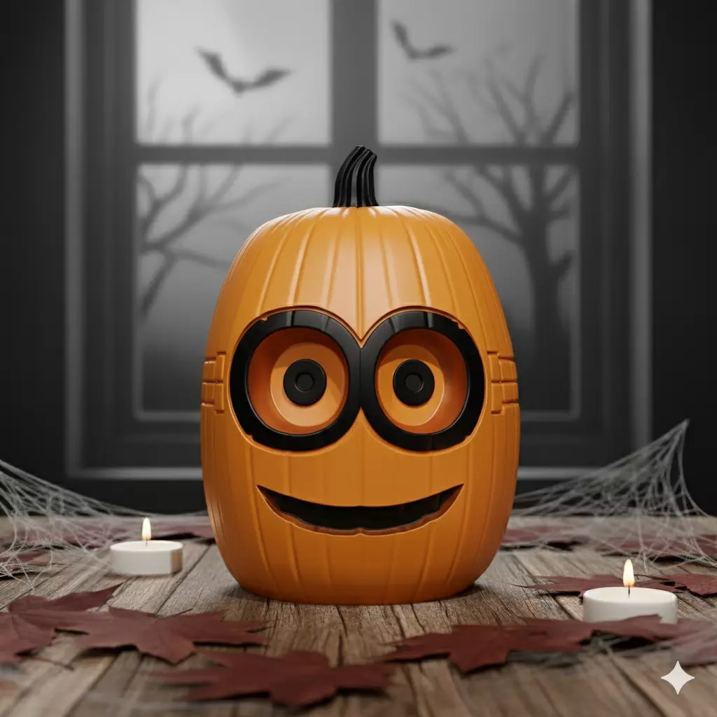 Minions Pumpkin Halloween Decor 3D print model_0