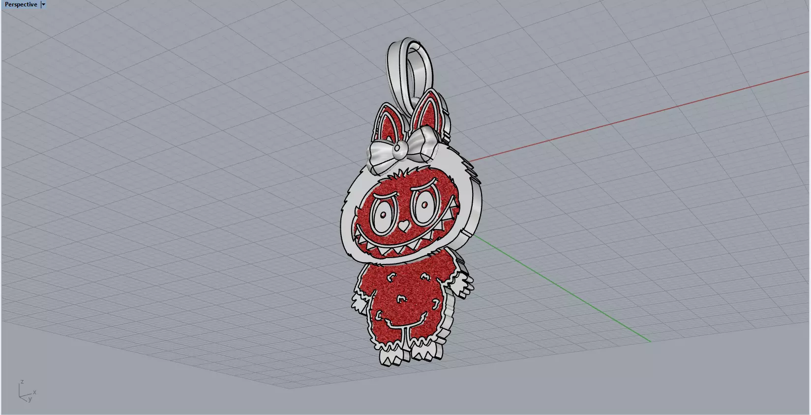 labubu pendant model 1405 3D print model_8