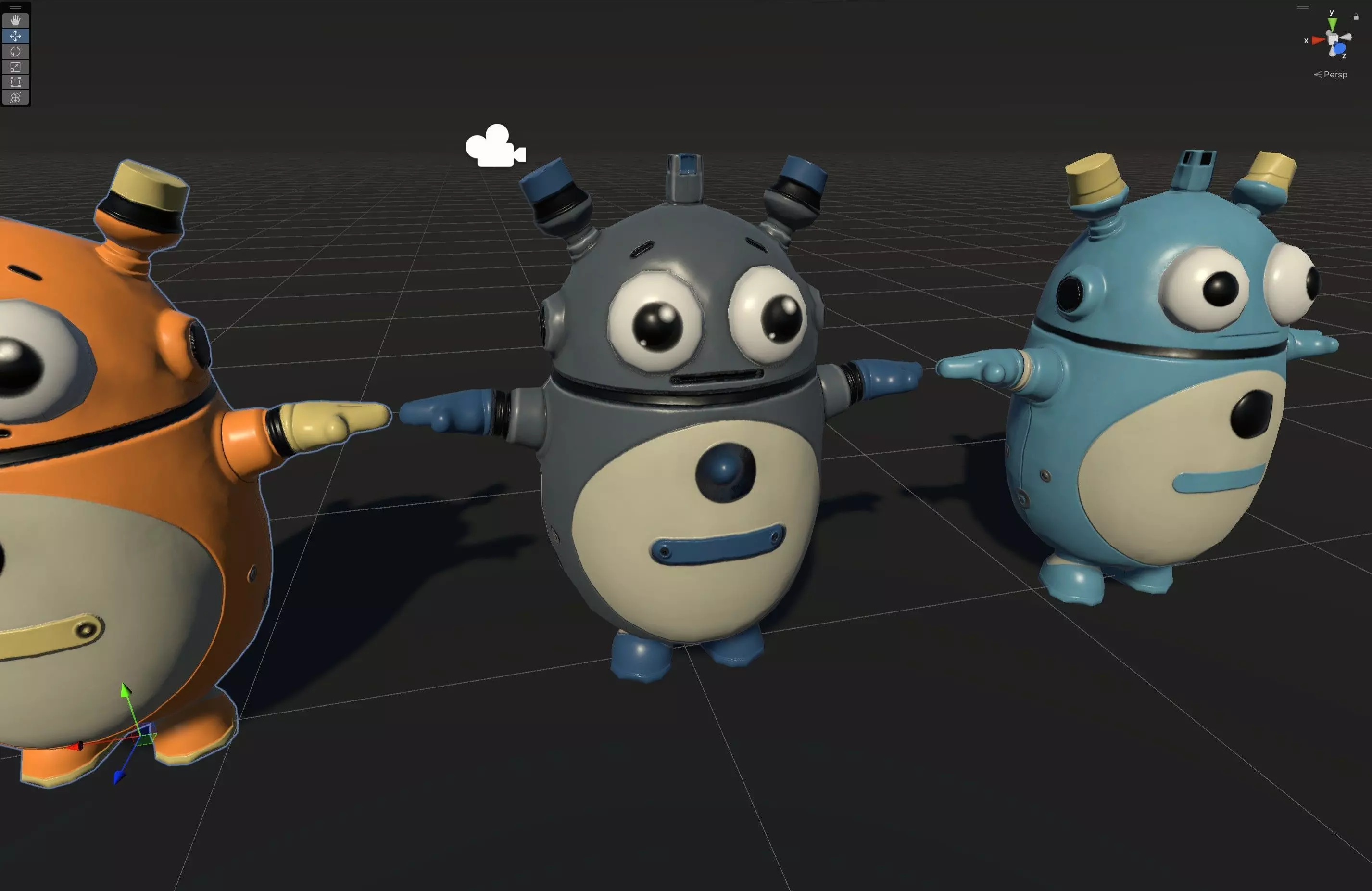 Minirobotic3Pack2 Low-poly 3D model_14