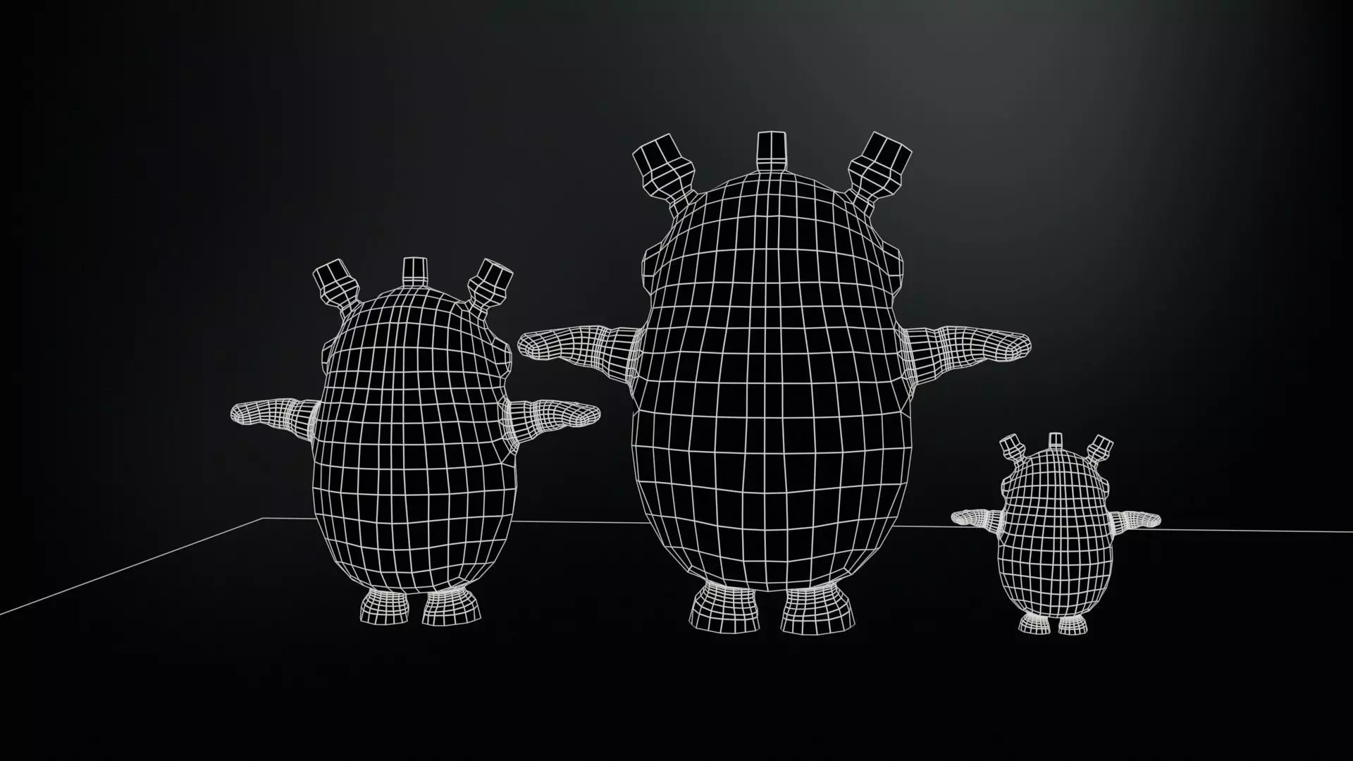 Minirobotic3Pack2 Low-poly 3D model_4