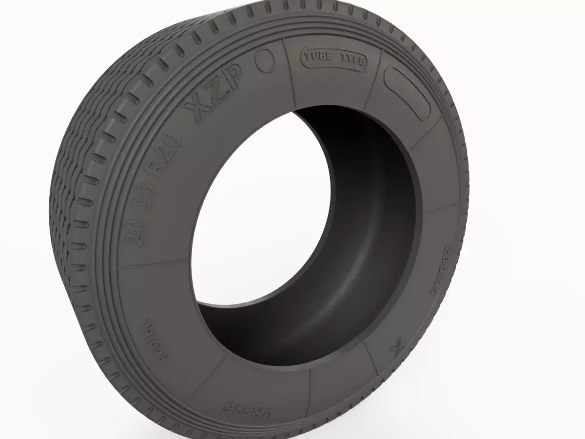 3D Truck Tire Model - High Poly 3D print model