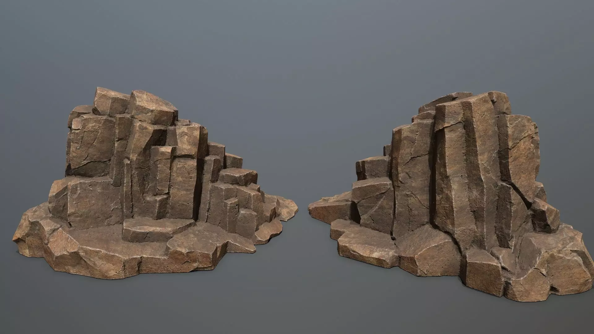 desert rocks Low-poly 3D model_5