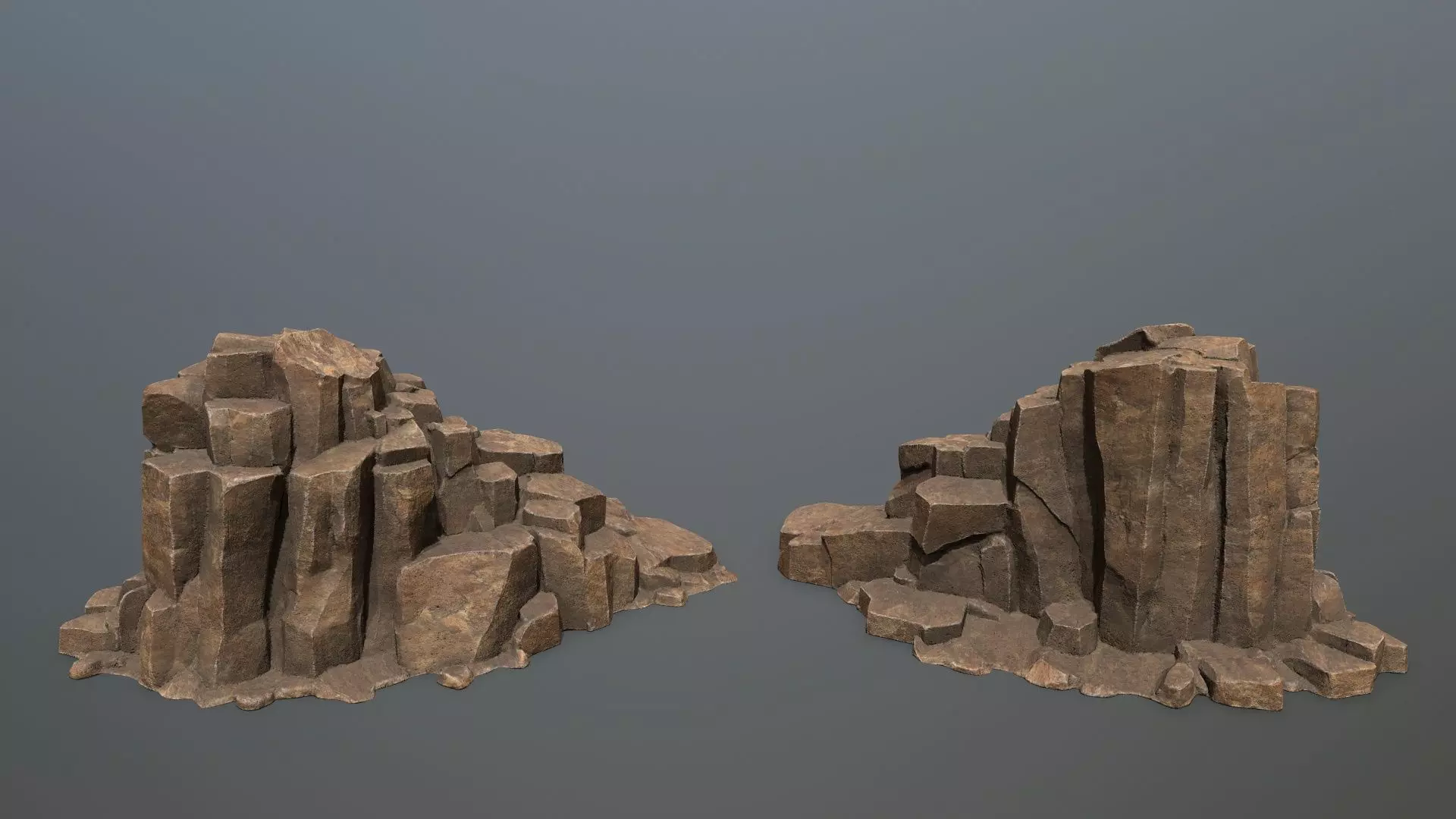 desert rocks Low-poly 3D model_3
