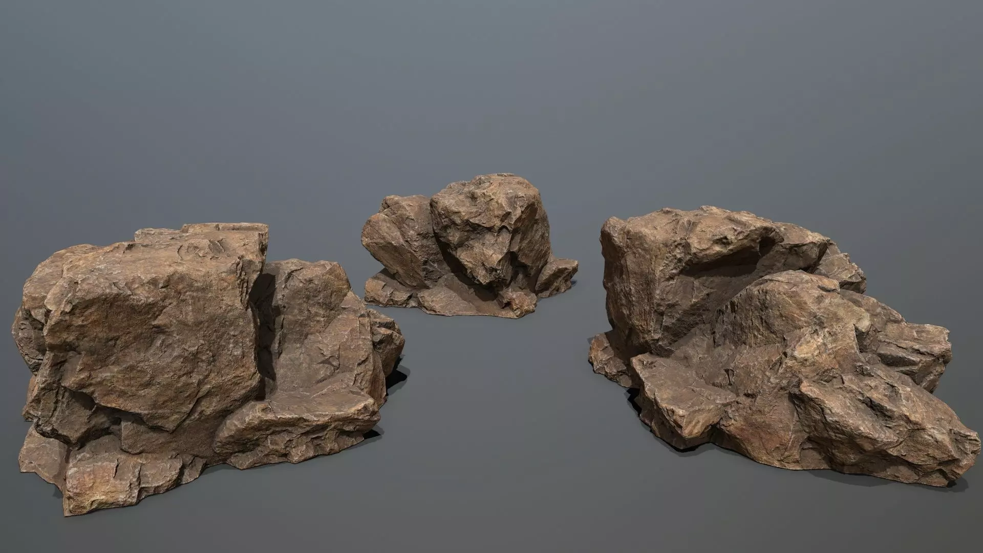 desert rocks Low-poly 3D model_10