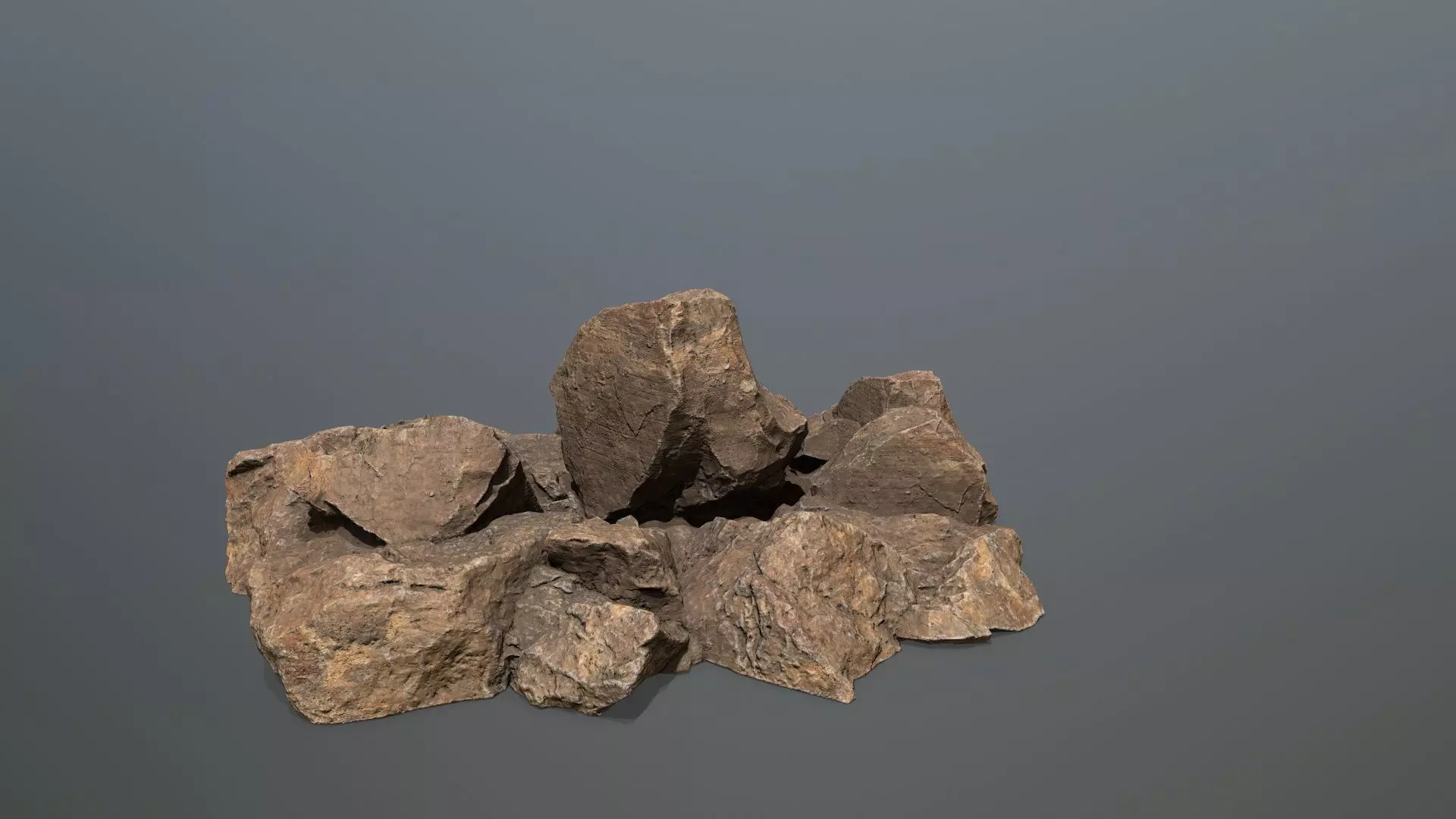 desert rocks Low-poly 3D model_17