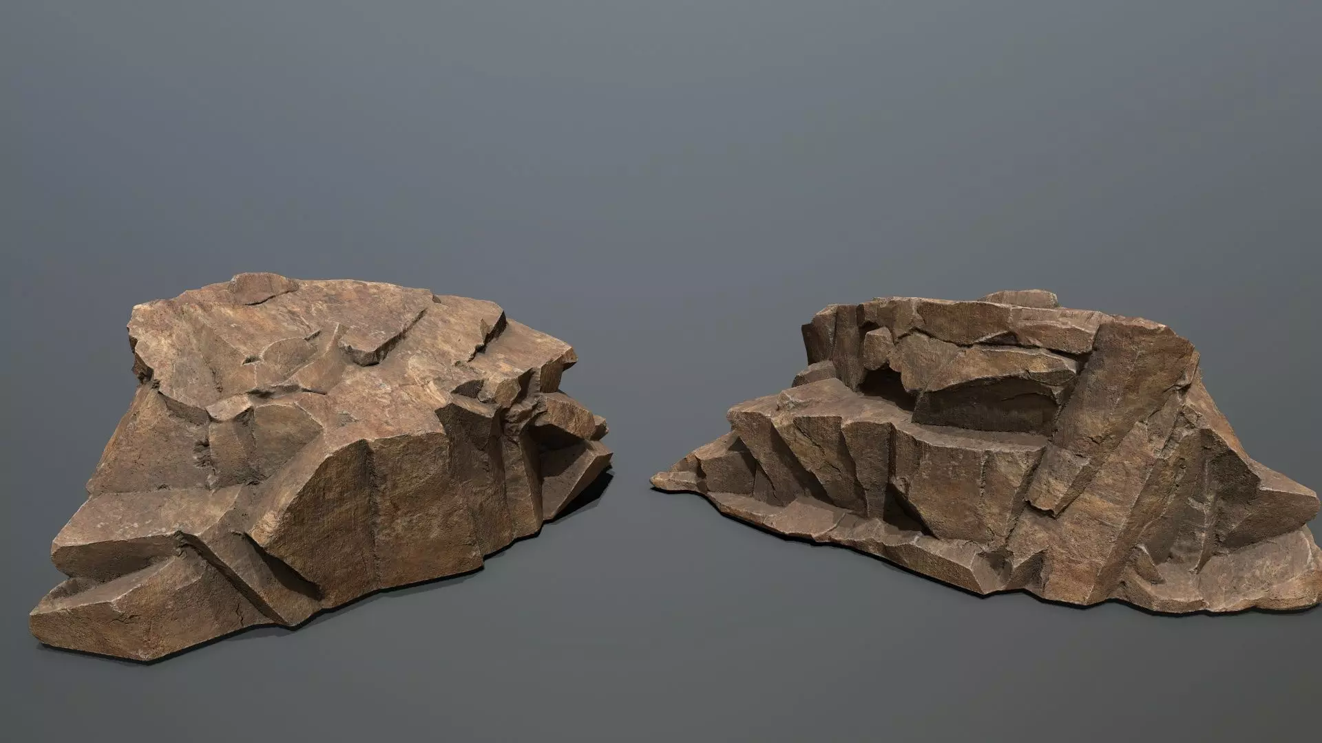 desert rocks Low-poly 3D model_8