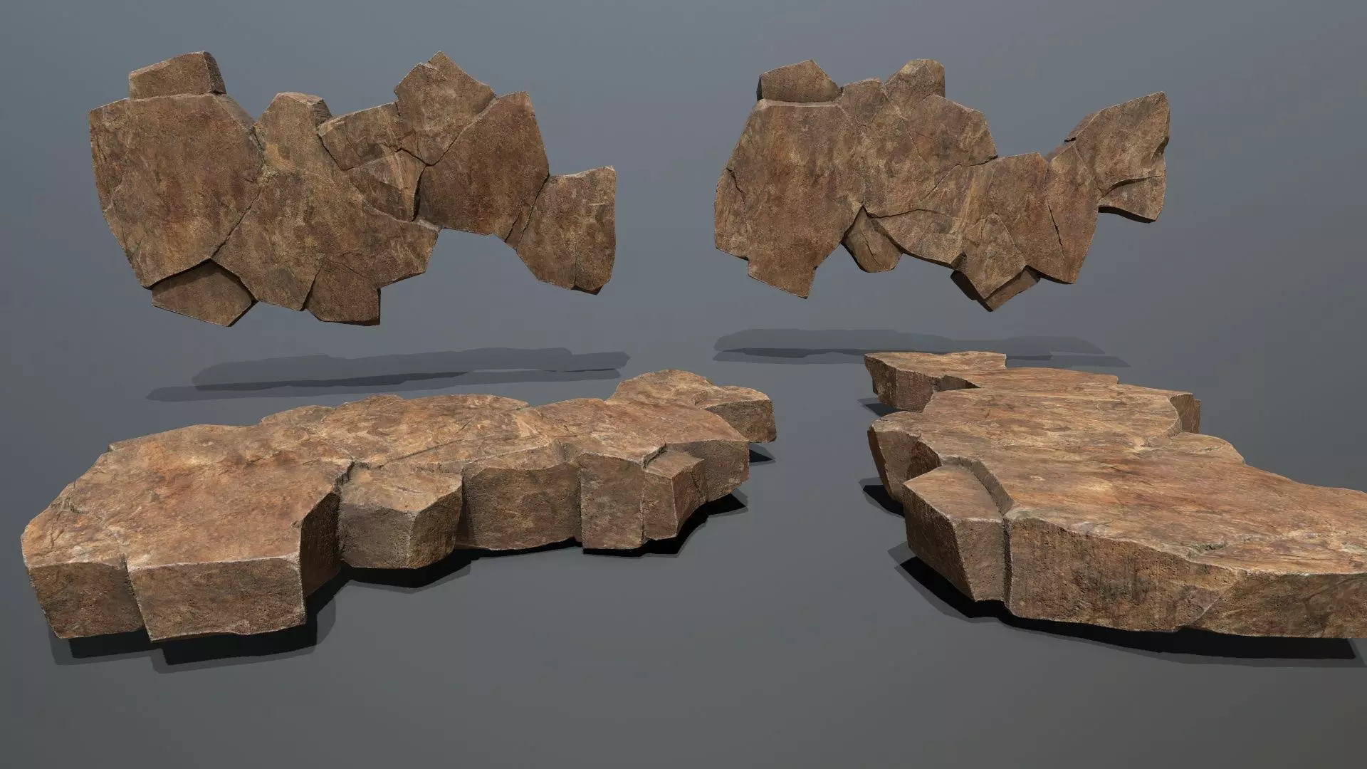 desert rocks Low-poly 3D model_15