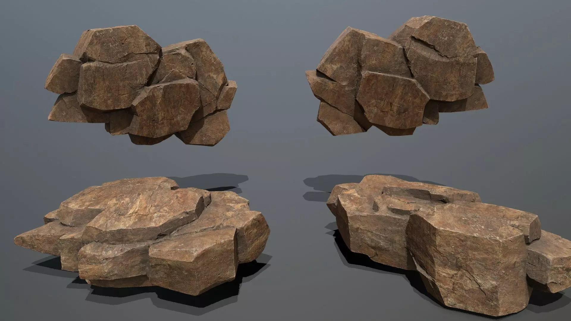 desert rocks Low-poly 3D model_11