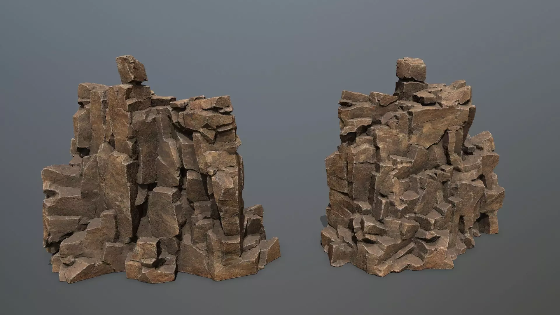 desert rocks Low-poly 3D model_16