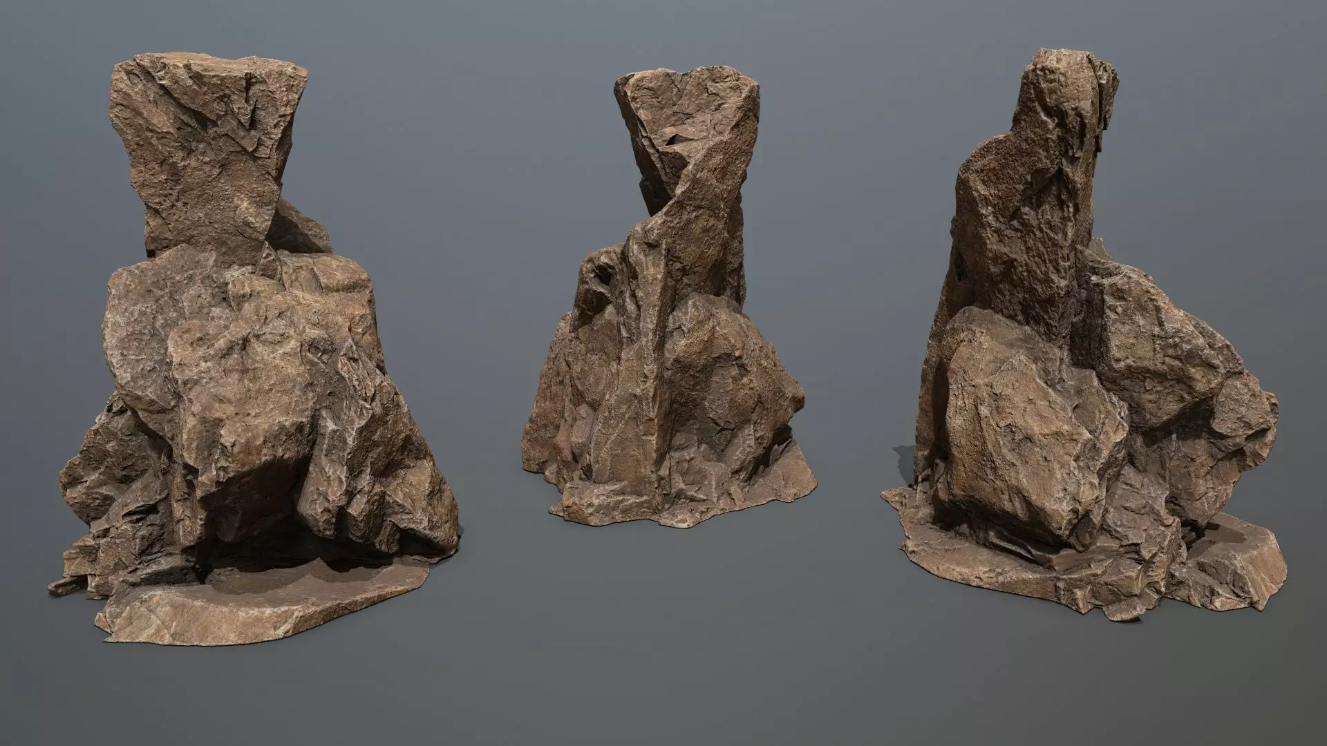 desert rocks Low-poly 3D model_7