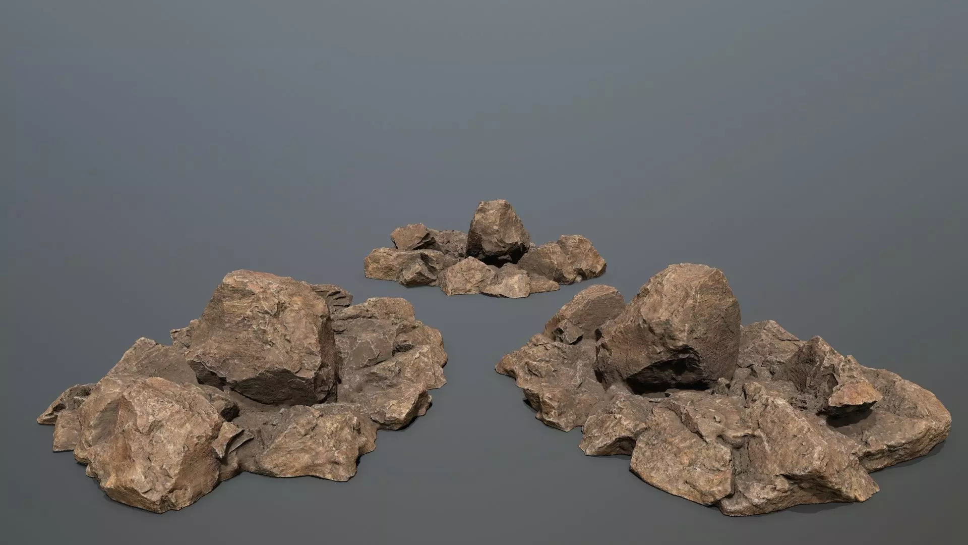 desert rocks Low-poly 3D model_2