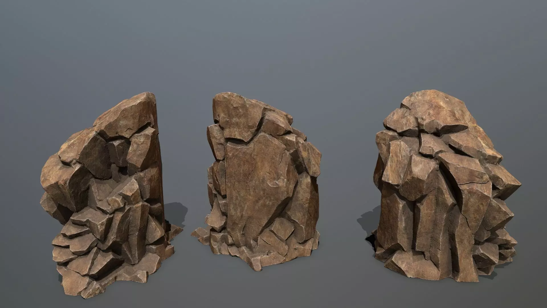 desert rocks Low-poly 3D model_9