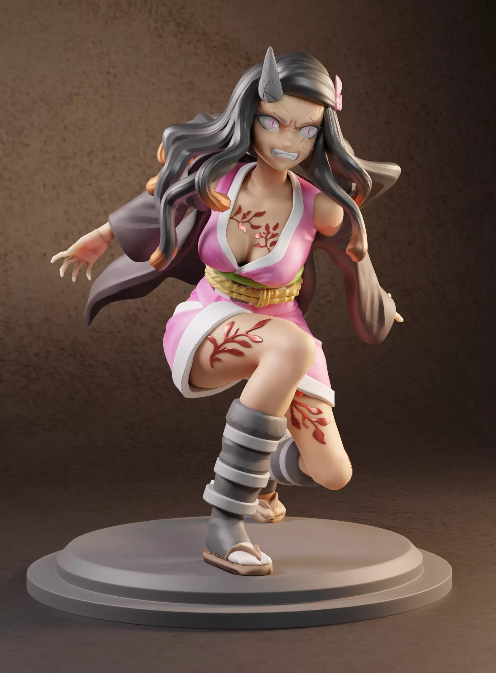 Nezuko Kamado demon slayer Kimetsu no Yaiba 3D print model_0