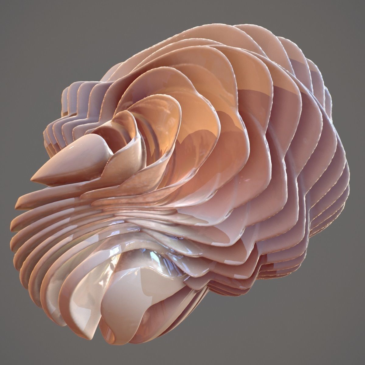 Alien Rib Cage Hart Low-poly 3D model_2