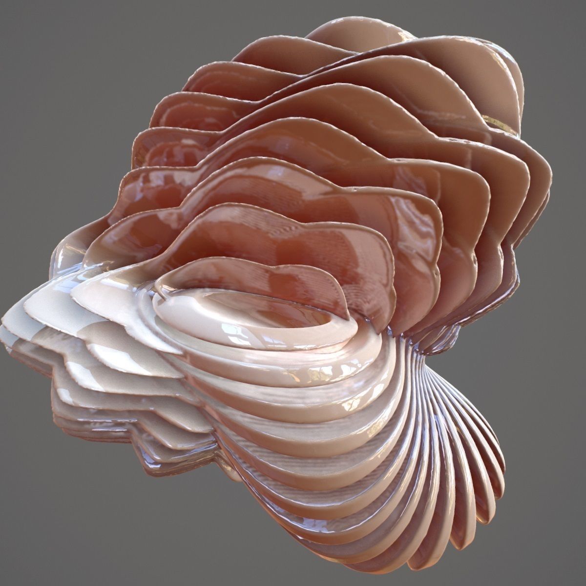 Alien Rib Cage Hart Low-poly 3D model_4