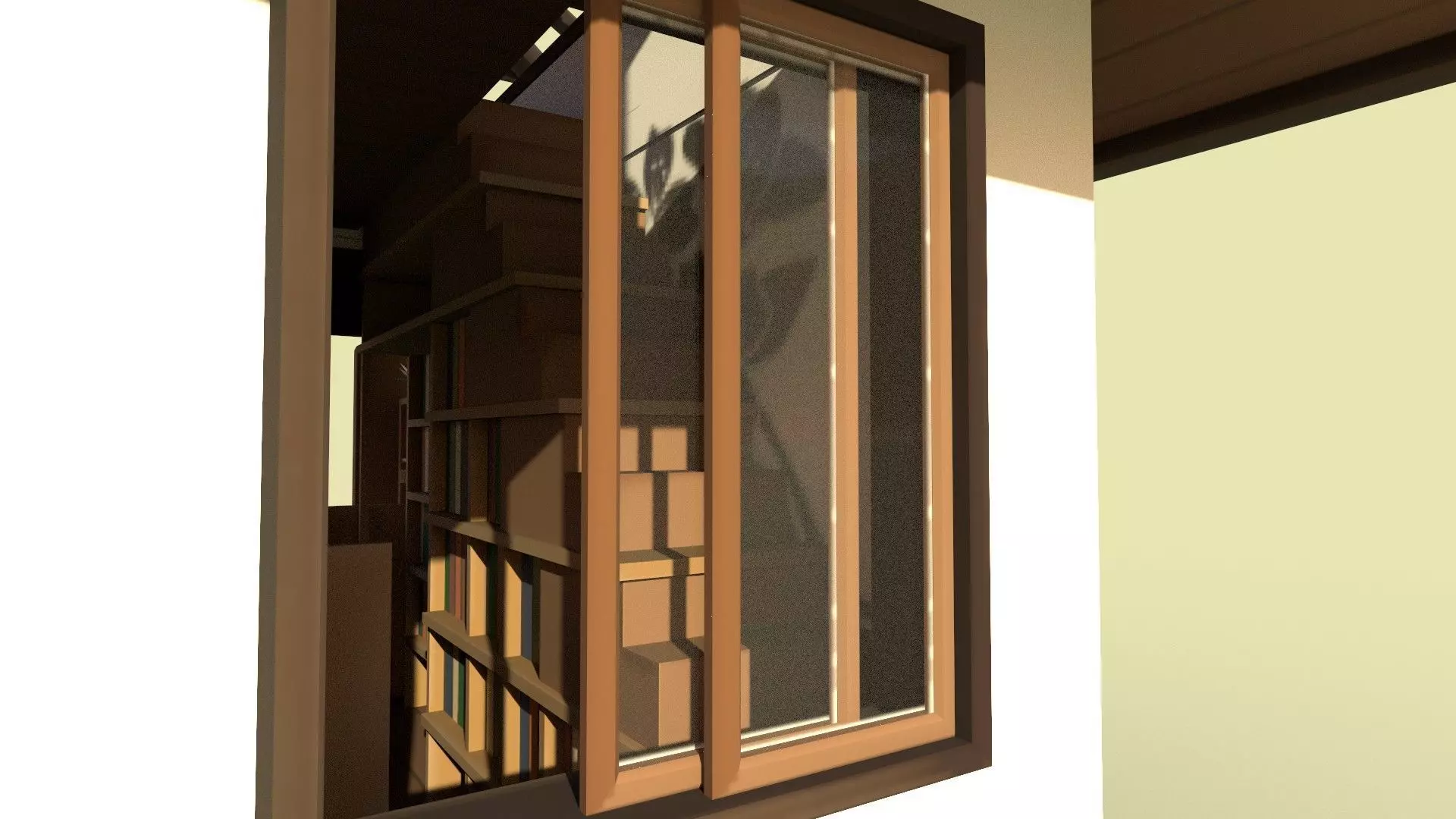 Stylized Japanese bookstore Diorama - Low-poly Low-poly 3D model_10