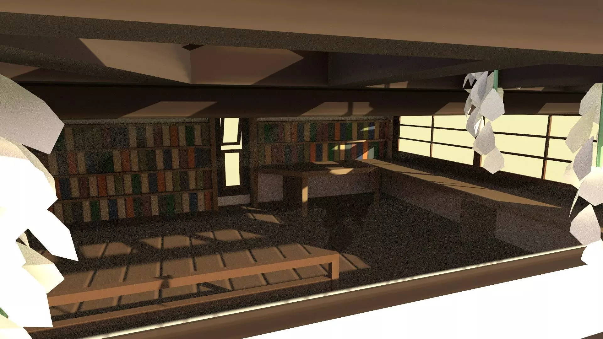 Stylized Japanese bookstore Diorama - Low-poly Low-poly 3D model_9