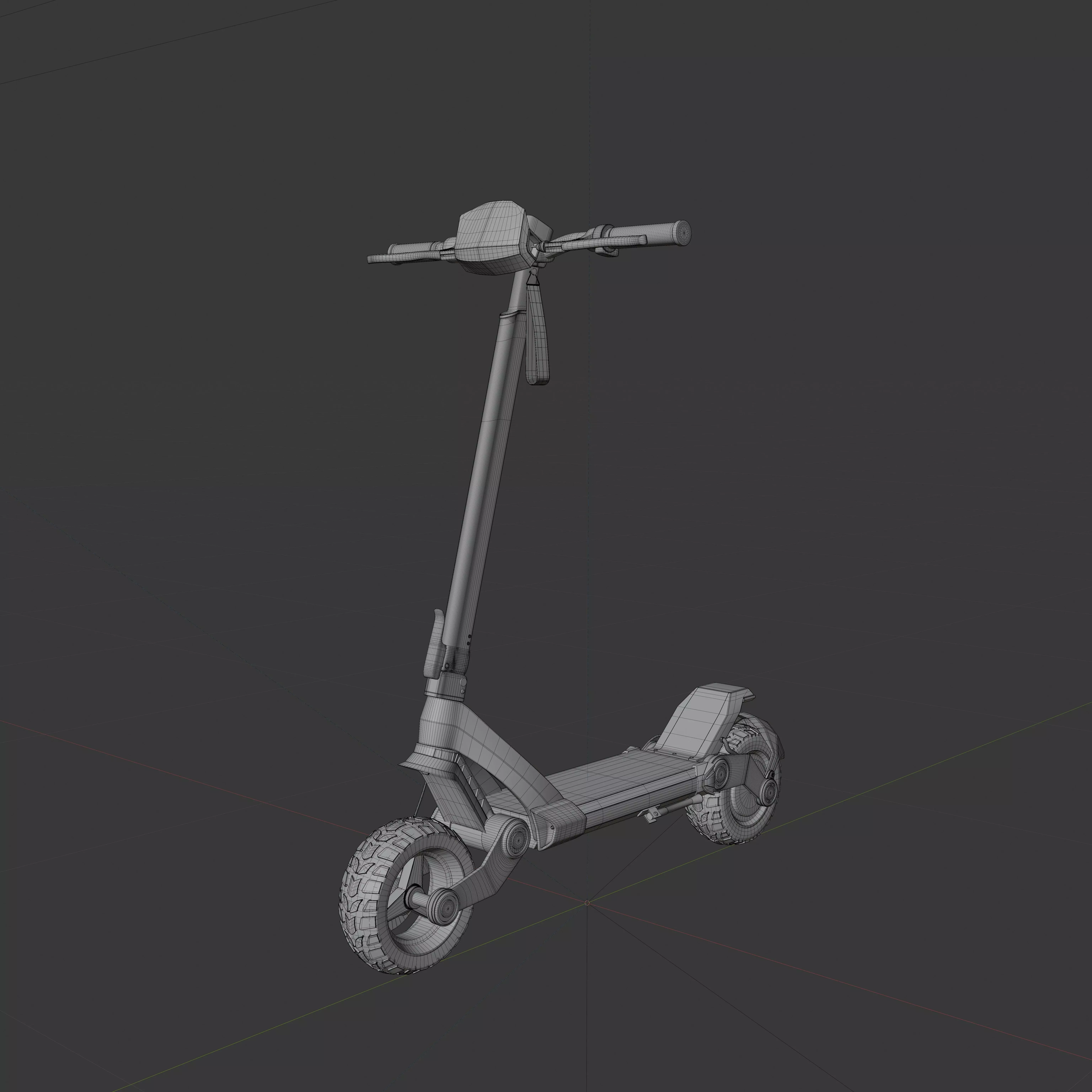 Electric Scooter 3D Model 3D model_2