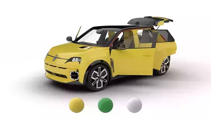 Renault 5 E-Tech 2025 HQ 3d model