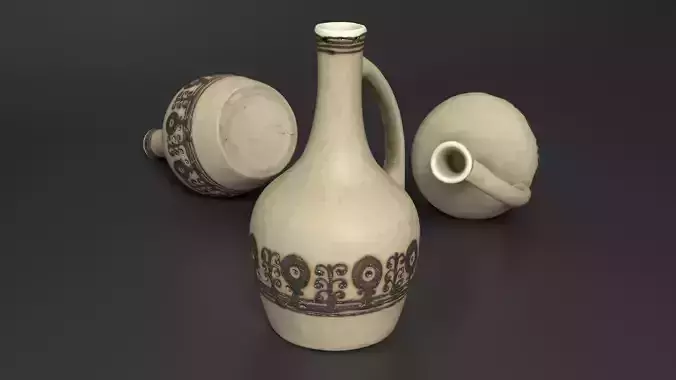 Ceramic Jug with Ornamental Pattern