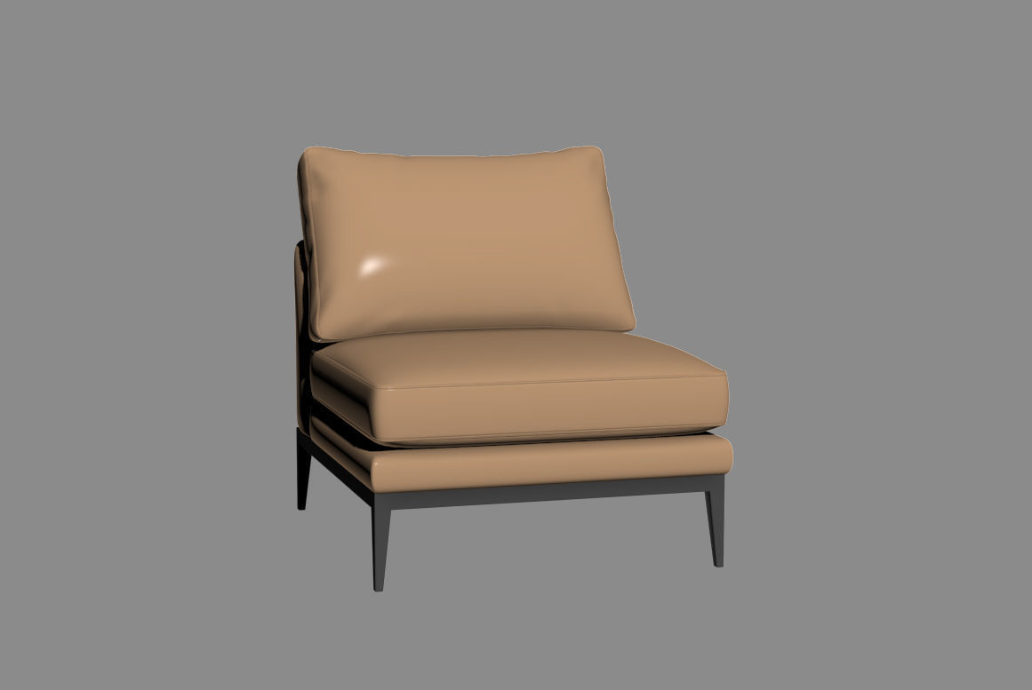 Sabrina armless arm chair by Zuster 3D model CGTrader