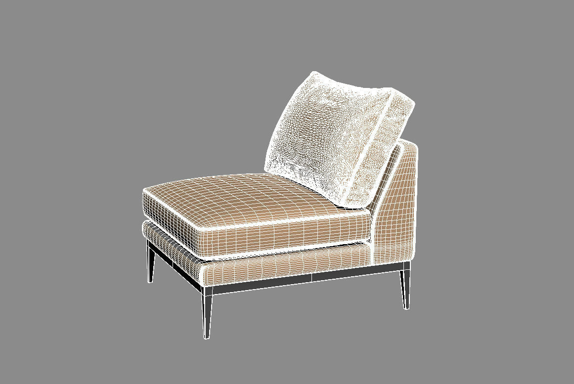 Sabrina armless arm chair by Zuster 3D model CGTrader