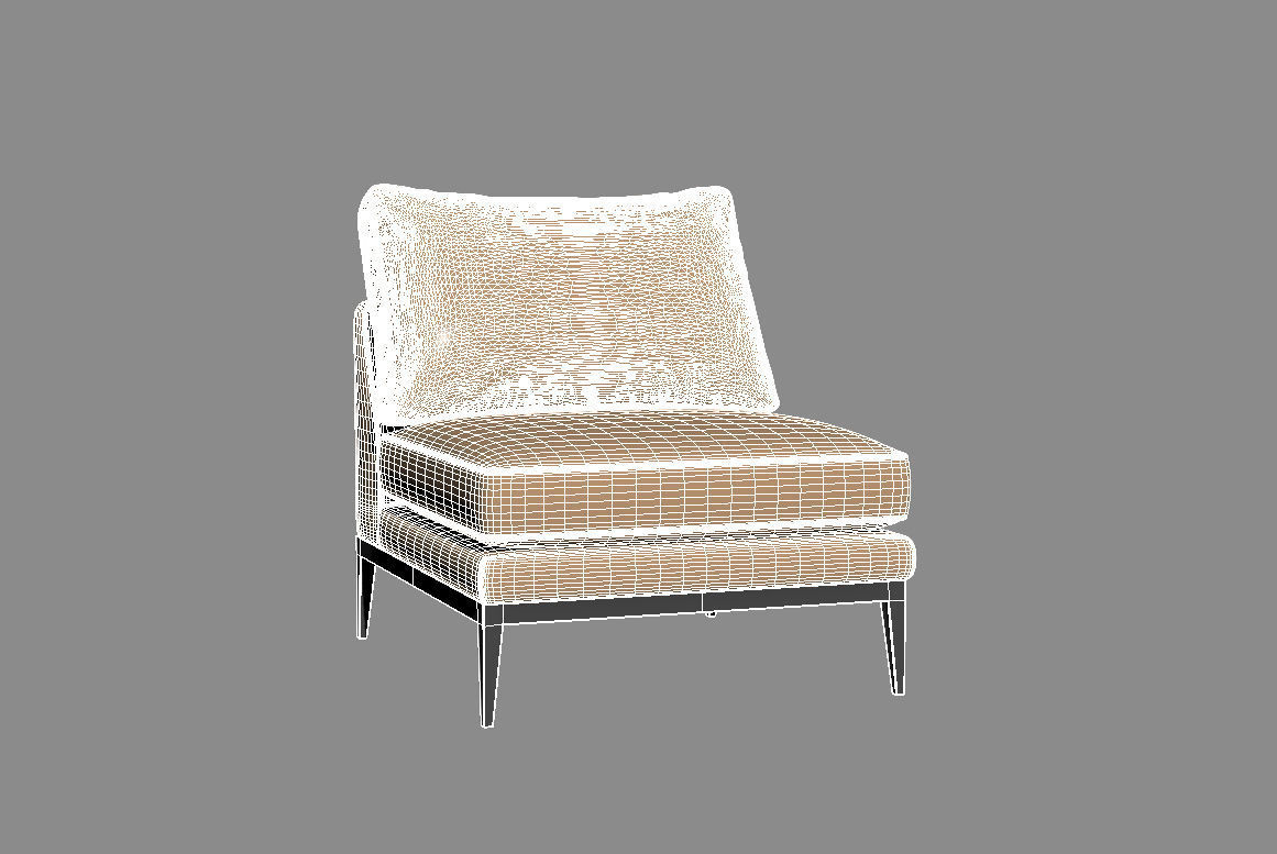 Sabrina armless arm chair by Zuster 3D model CGTrader