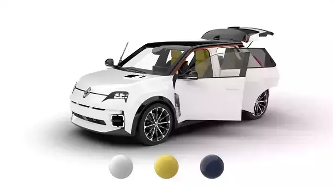 Renault 5 E-Tech 2025 Iconic HQ 3d model