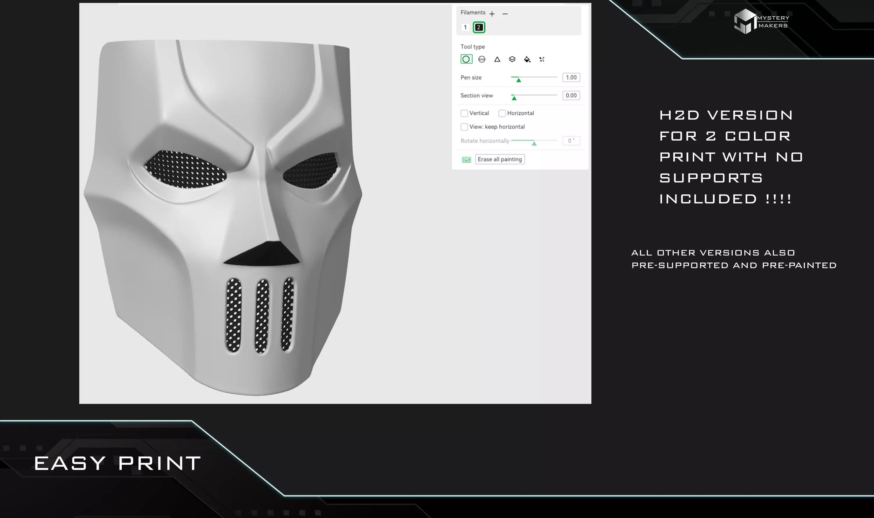 Casey Jones mask Fortnite 3D print model_2