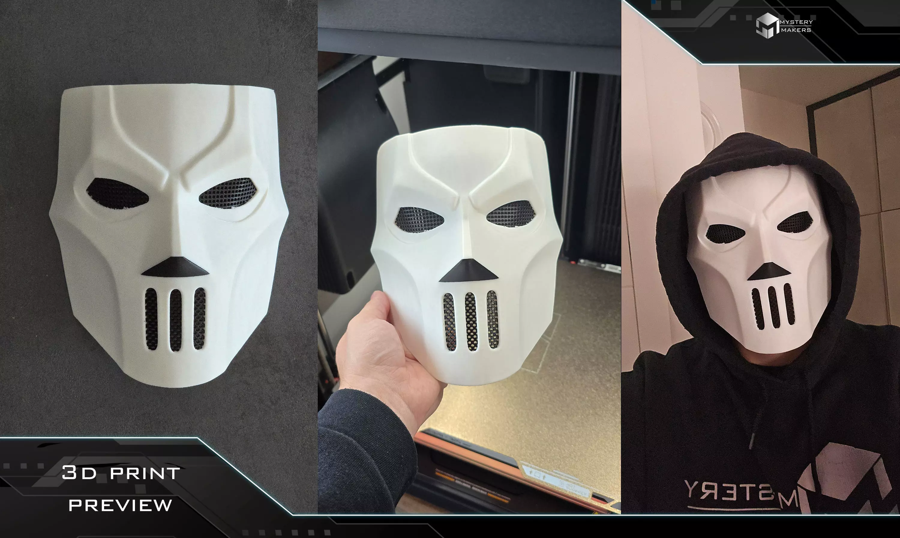 Casey Jones mask Fortnite 3D print model_3
