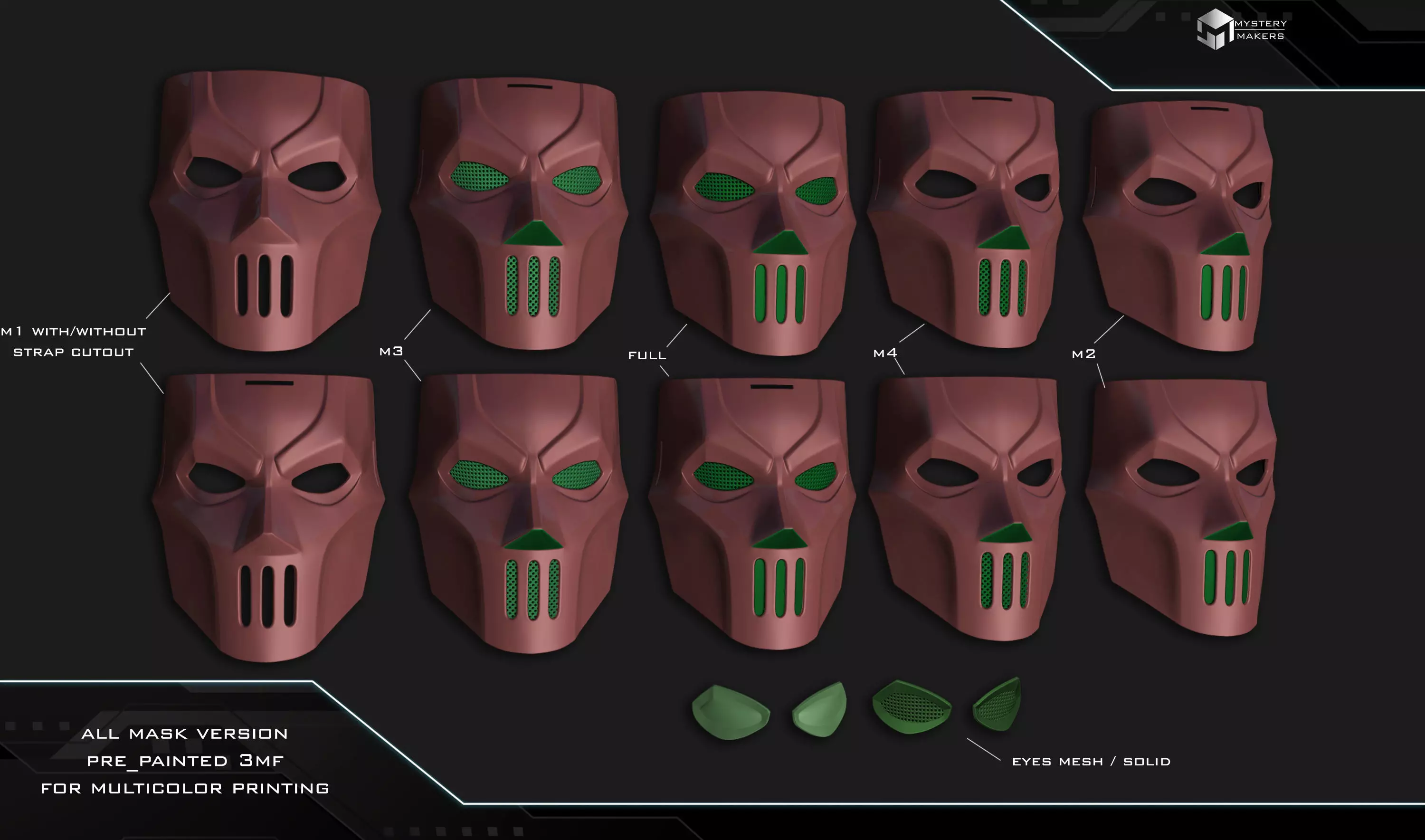 Casey Jones mask Fortnite 3D print model_1