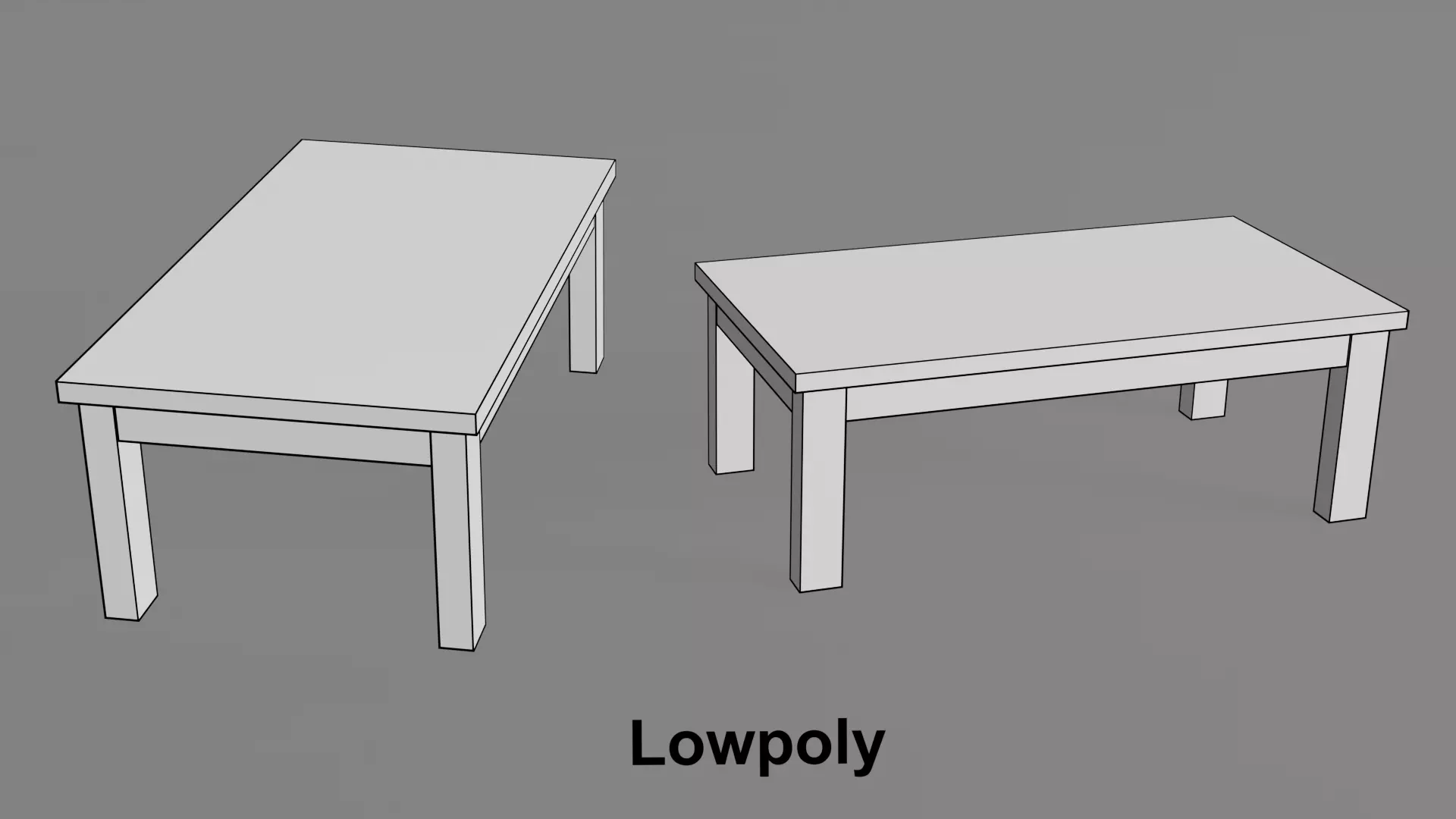 Coffee Table 07 Low-poly 3D model_11