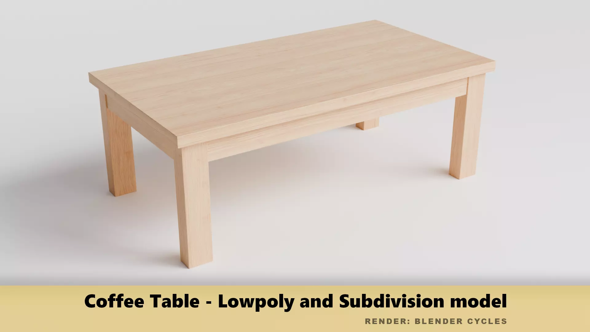 Coffee Table 07 Low-poly 3D model_0