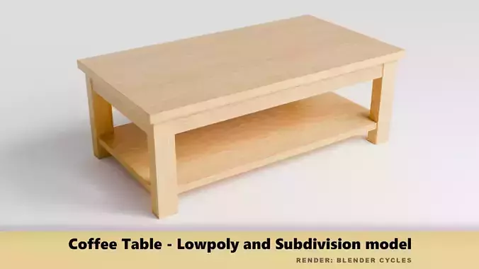 Coffee Table 08 Low-poly 3D model