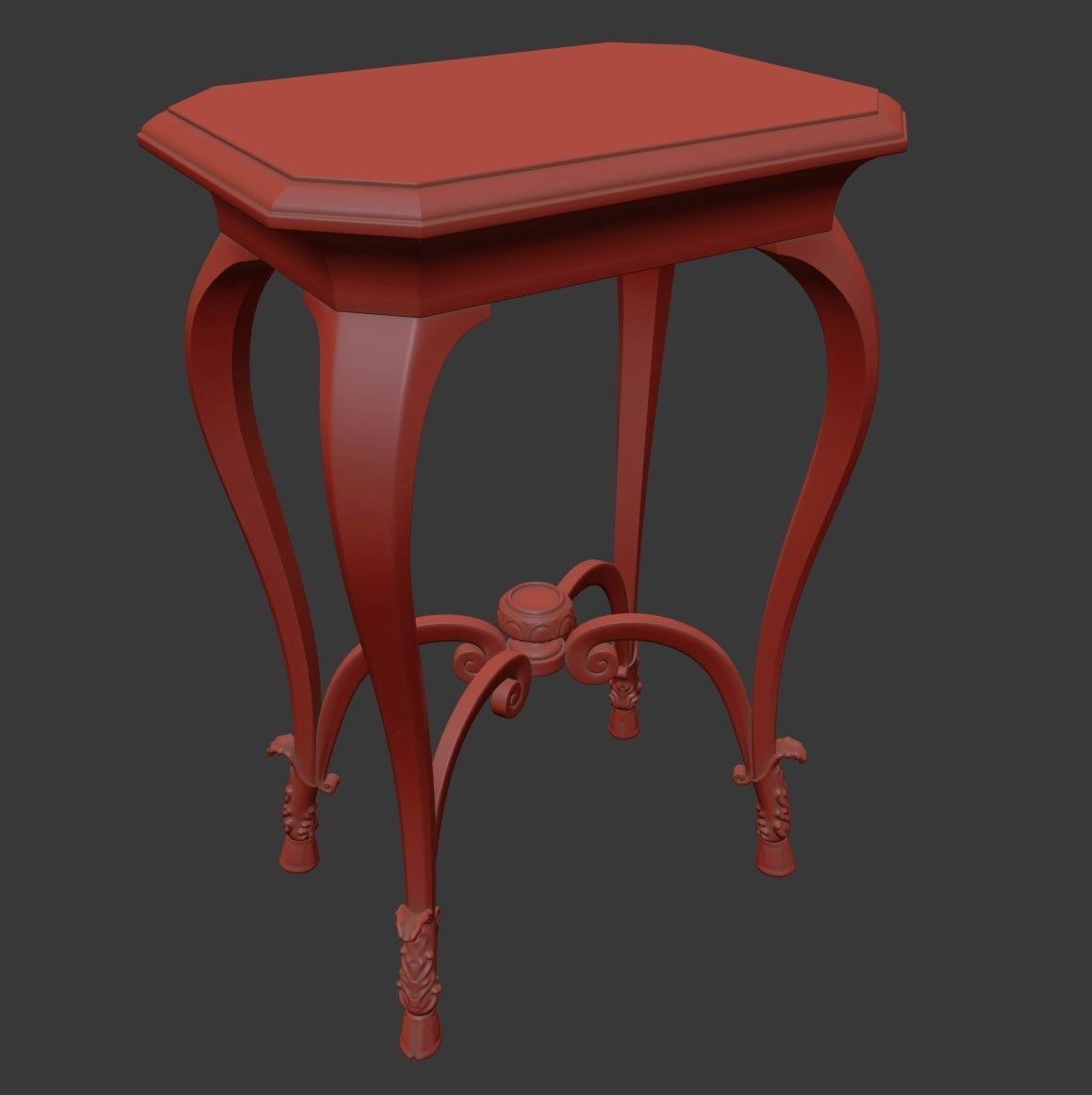 Bed with Canopy 3D model_7