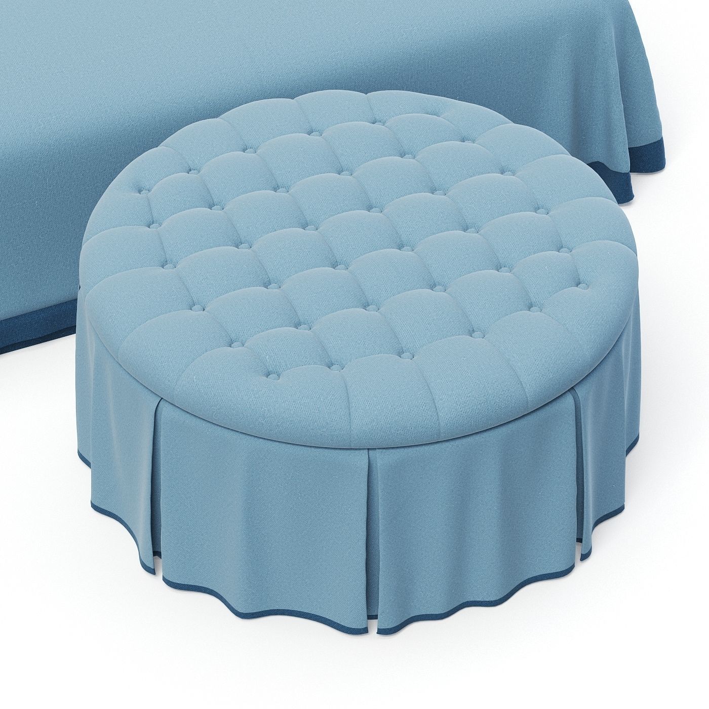 Bed with Canopy 3D model_2