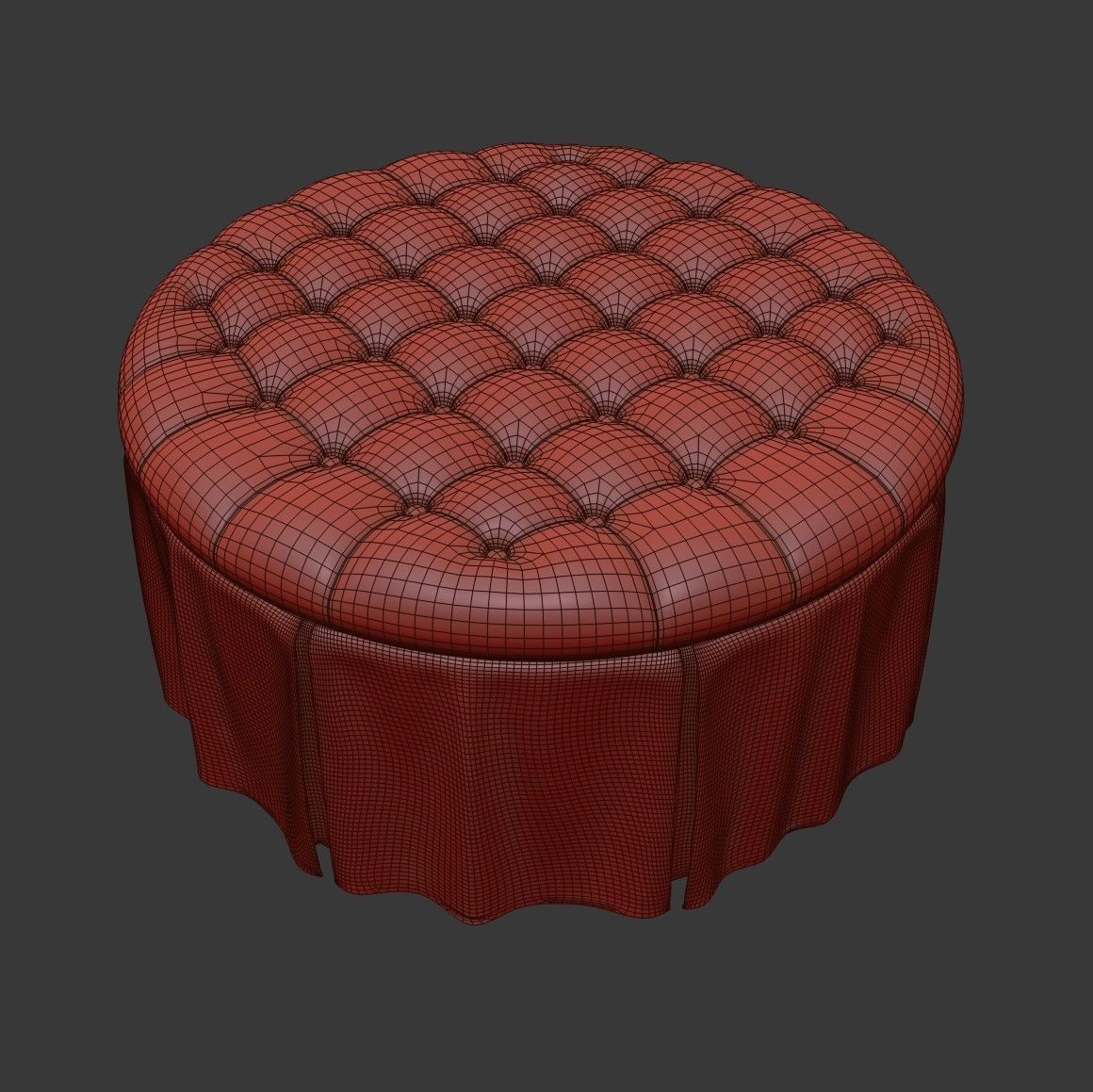 Bed with Canopy 3D model_11