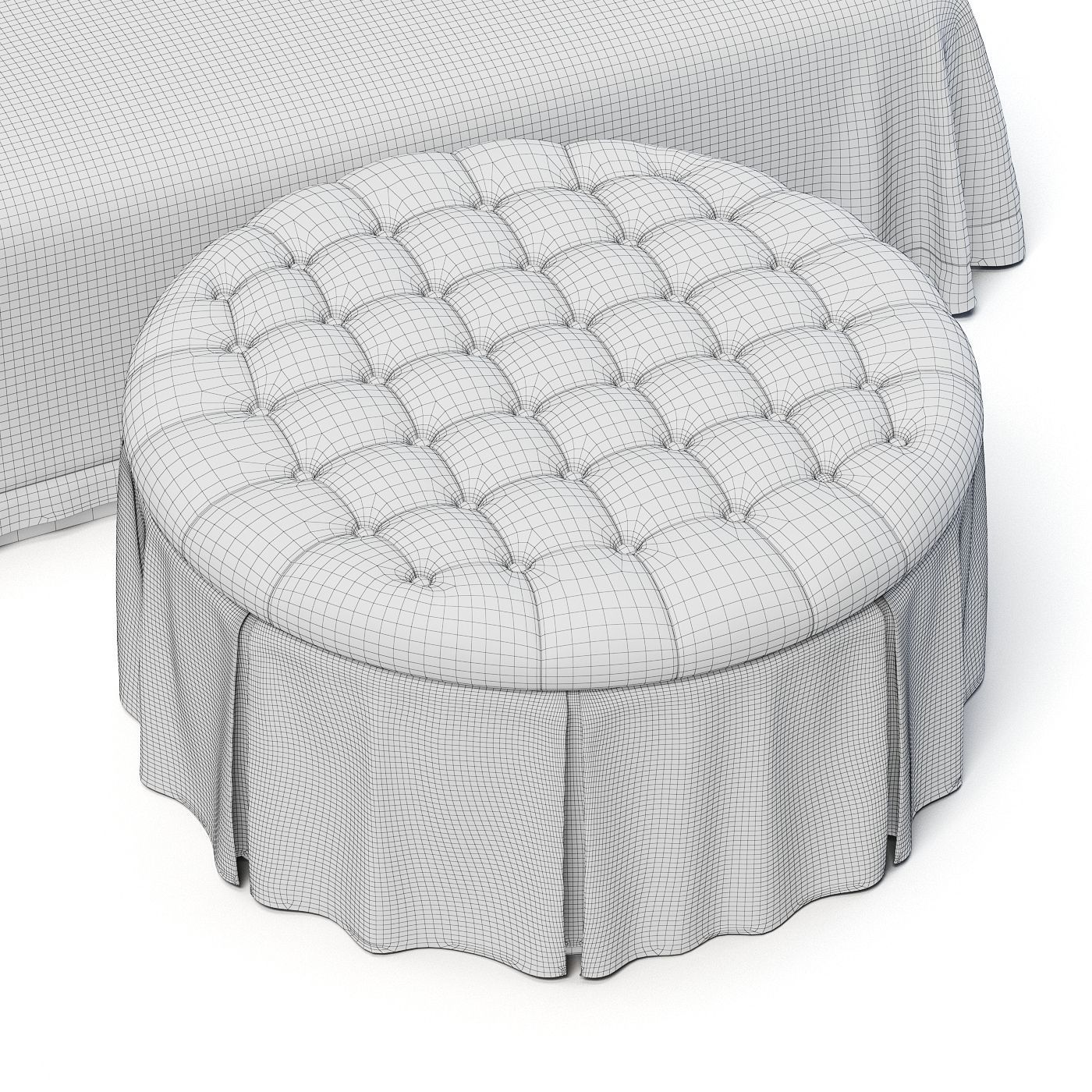 Bed with Canopy 3D model_5