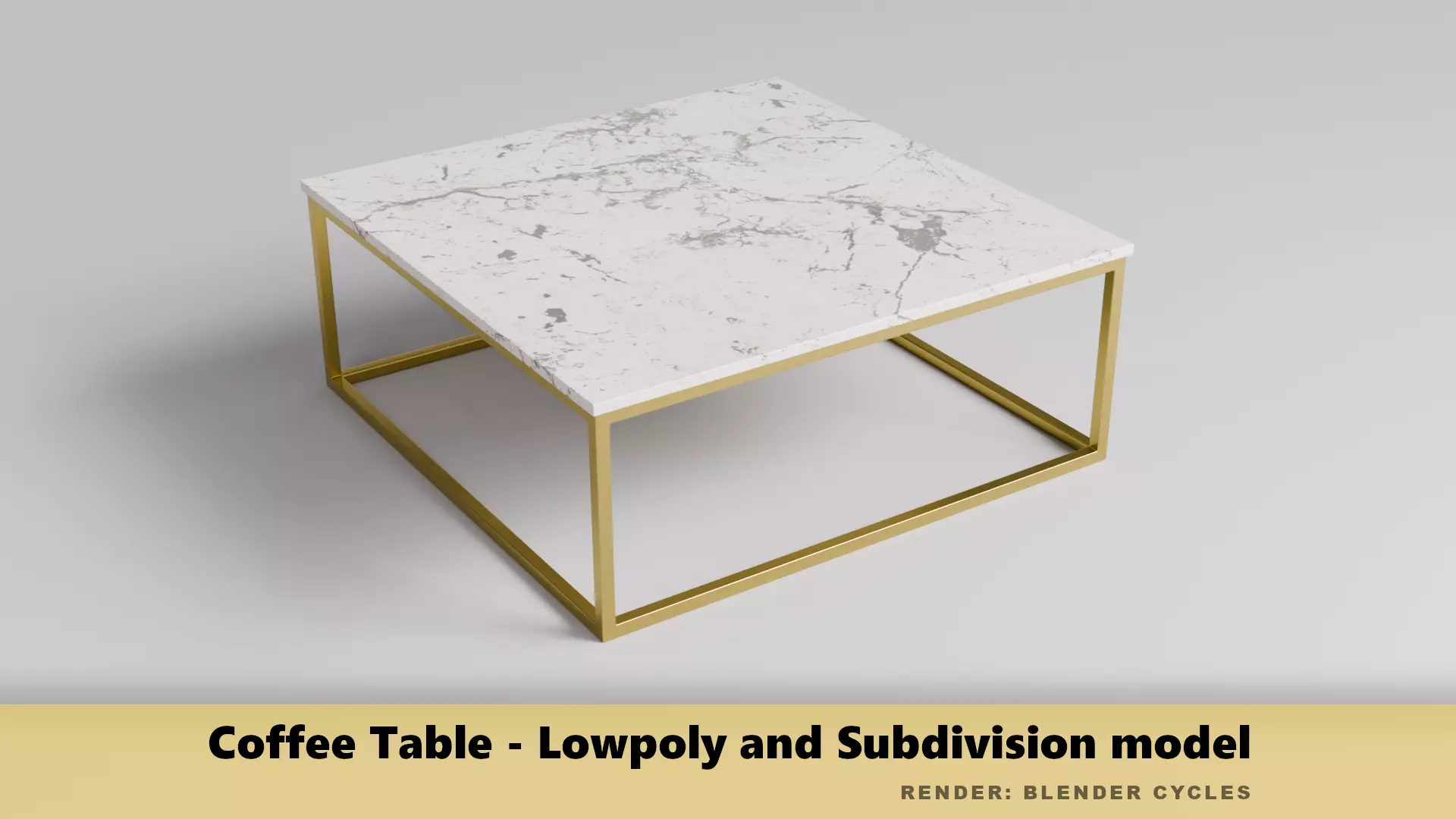 Coffee Table 09 Low-poly 3D model_0