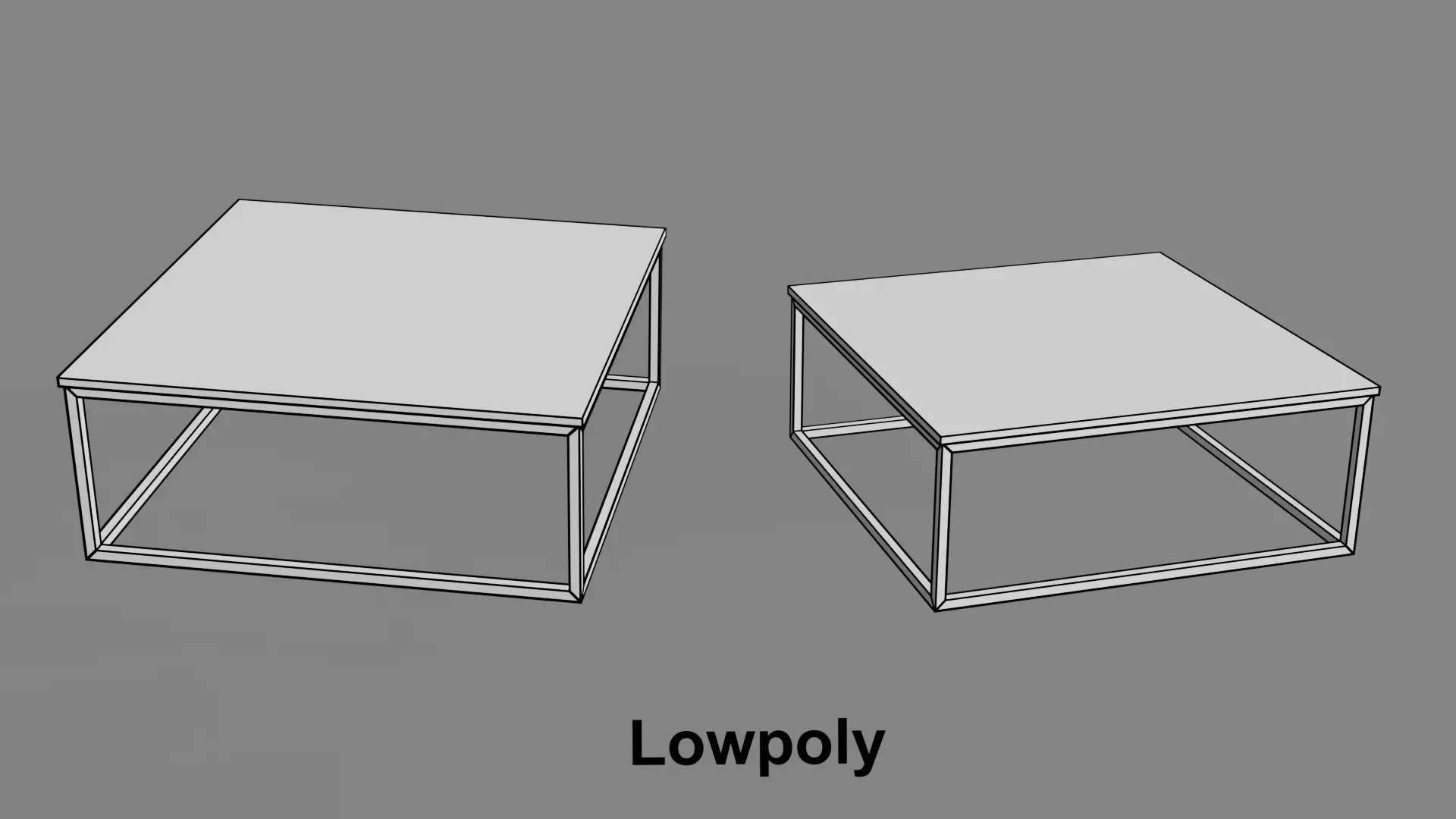 Coffee Table 09 Low-poly 3D model_9
