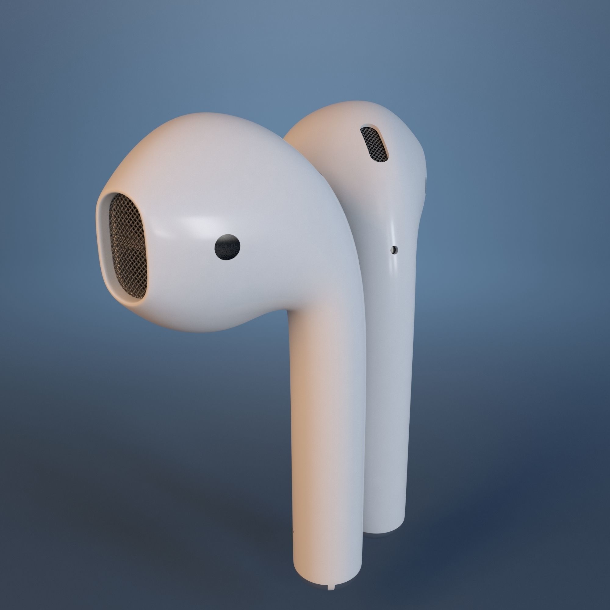 Apple AirPods Wireless White and Jet Black 3D model_8
