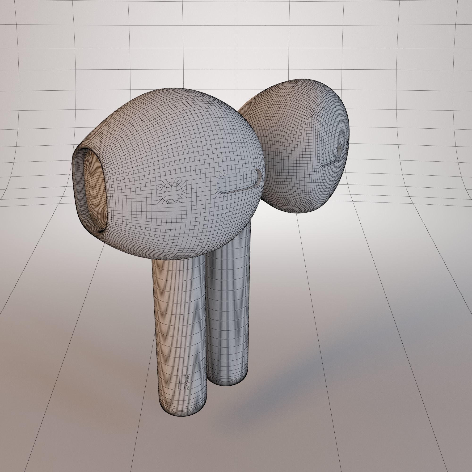 Apple AirPods Wireless White and Jet Black 3D model_18