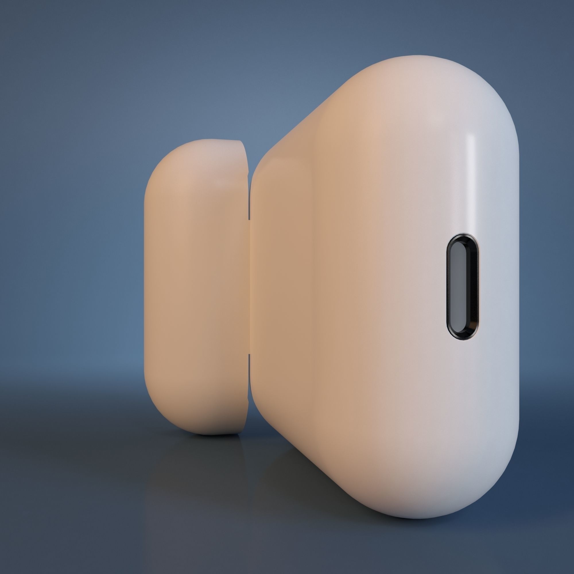 Apple AirPods Wireless White and Jet Black 3D model_12