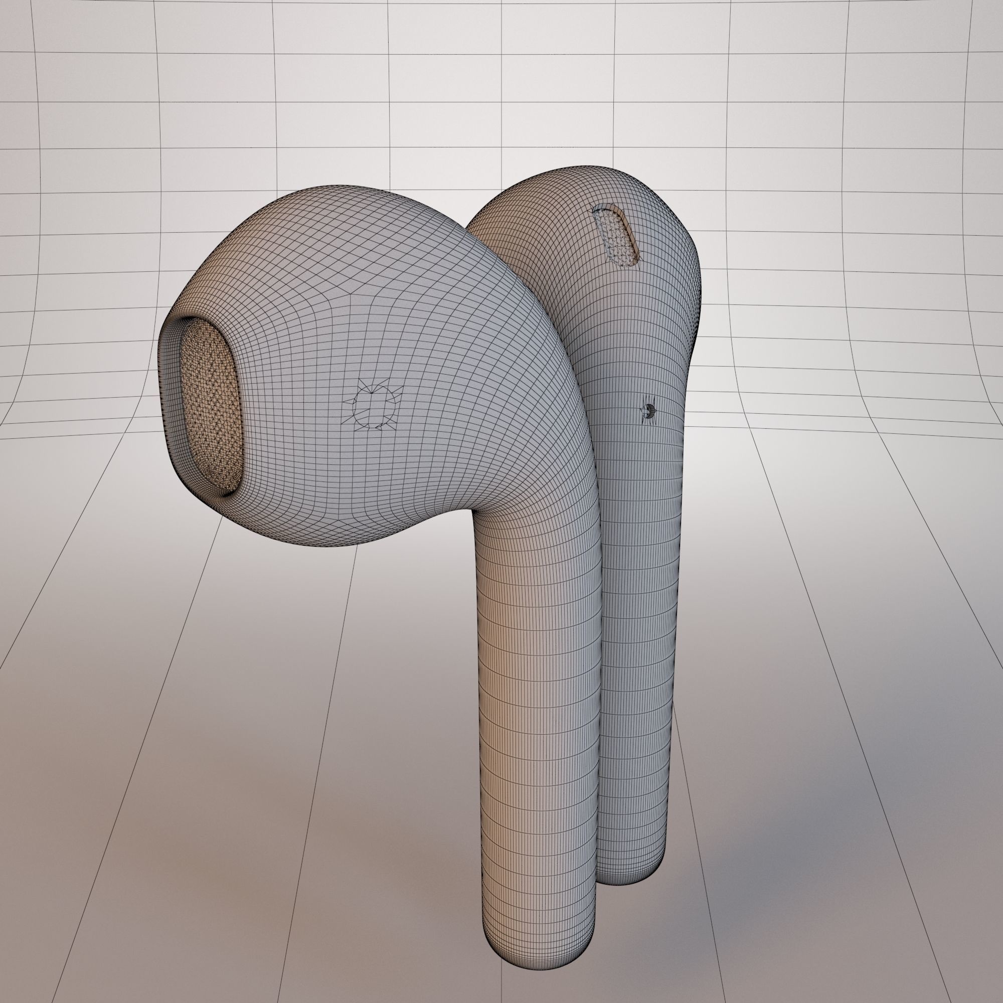 Apple AirPods Wireless White and Jet Black 3D model_17