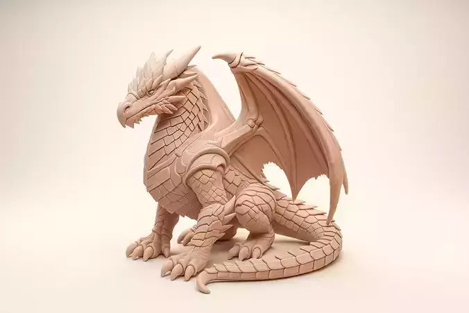 Epic Dragon Figurine 3D Print Model