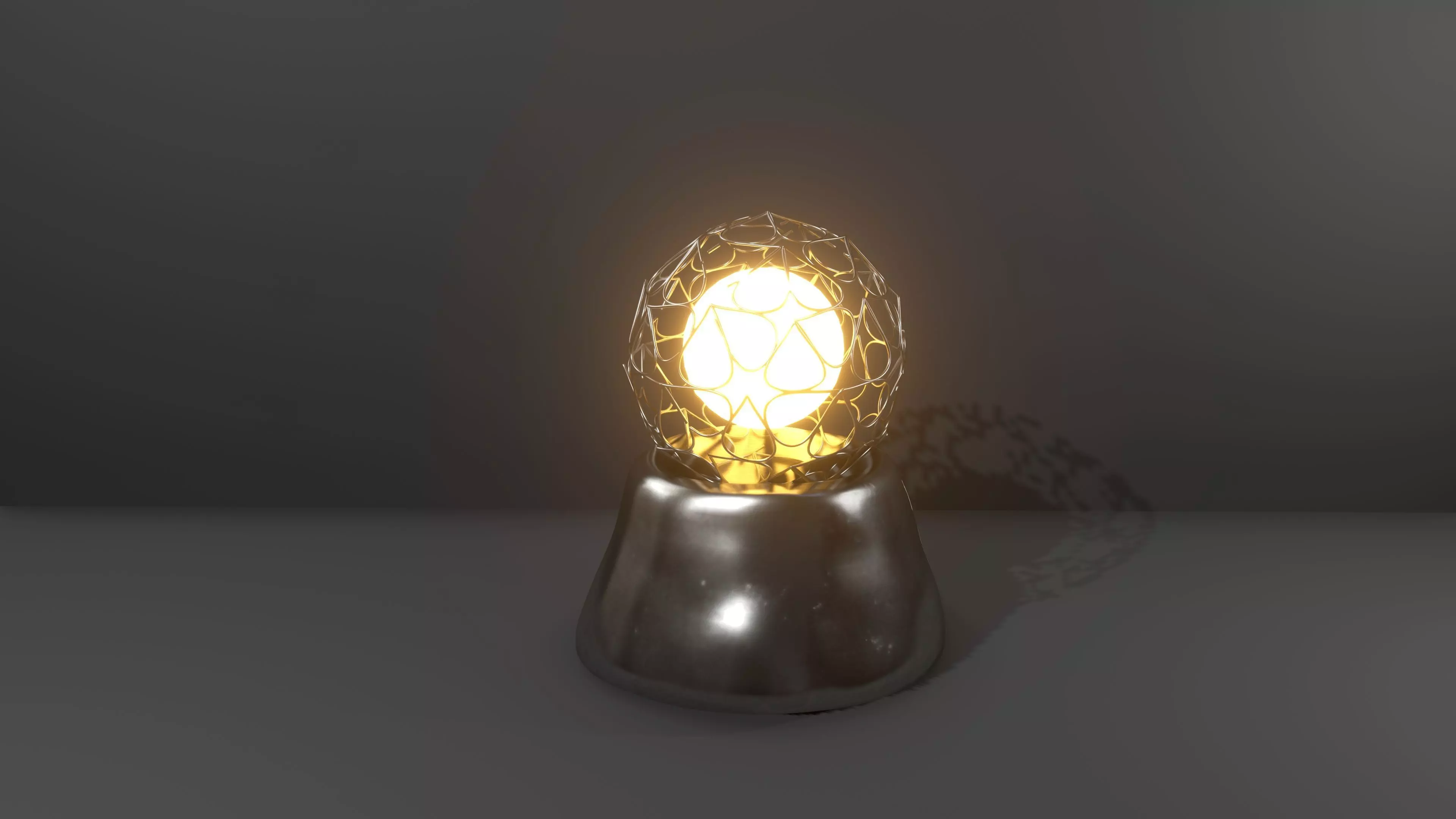 lamp with a metal mesh in an industrial style 3D model_2