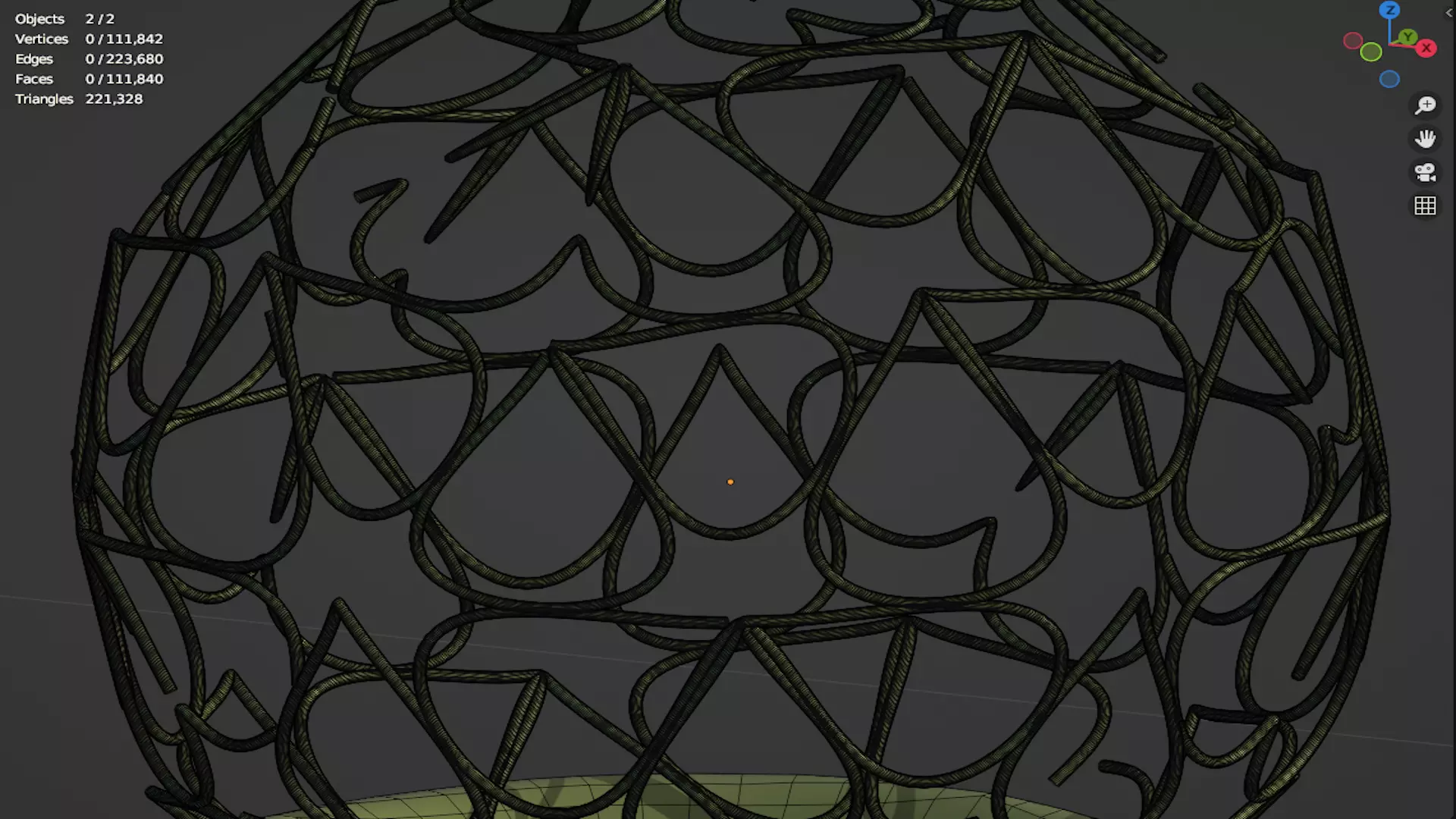 lamp with a metal mesh in an industrial style 3D model_9