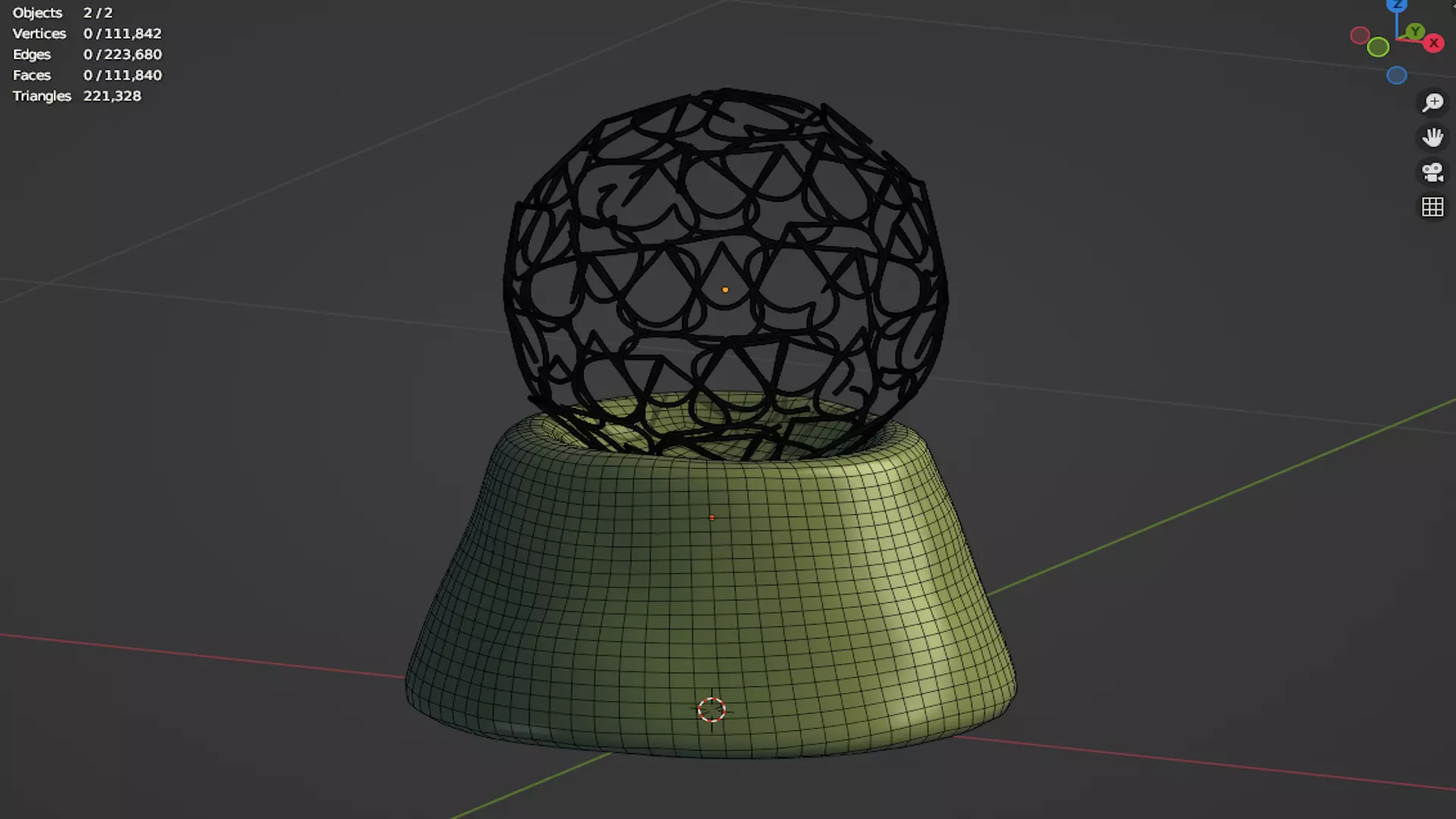 lamp with a metal mesh in an industrial style 3D model_8