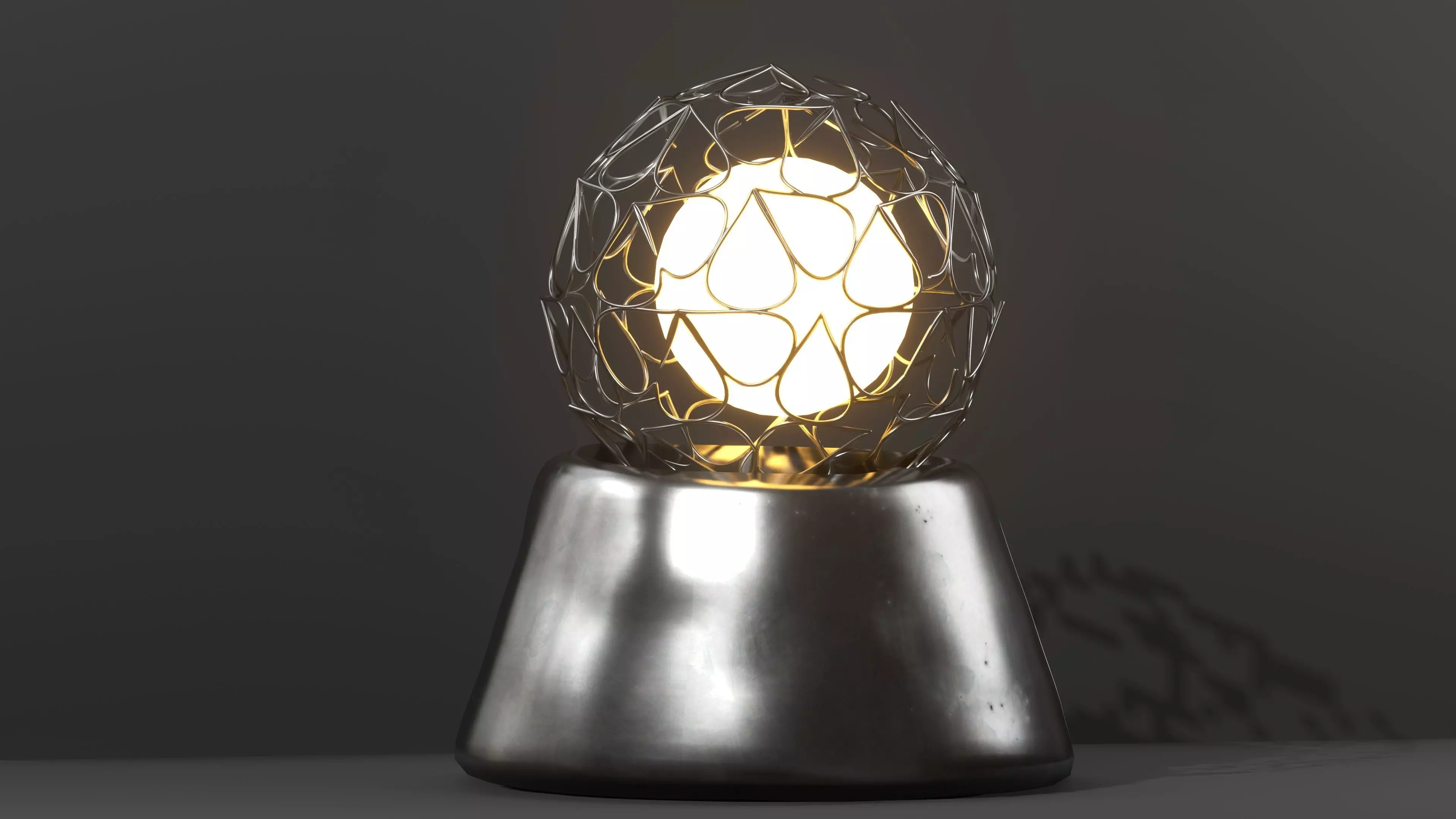 lamp with a metal mesh in an industrial style 3D model_5